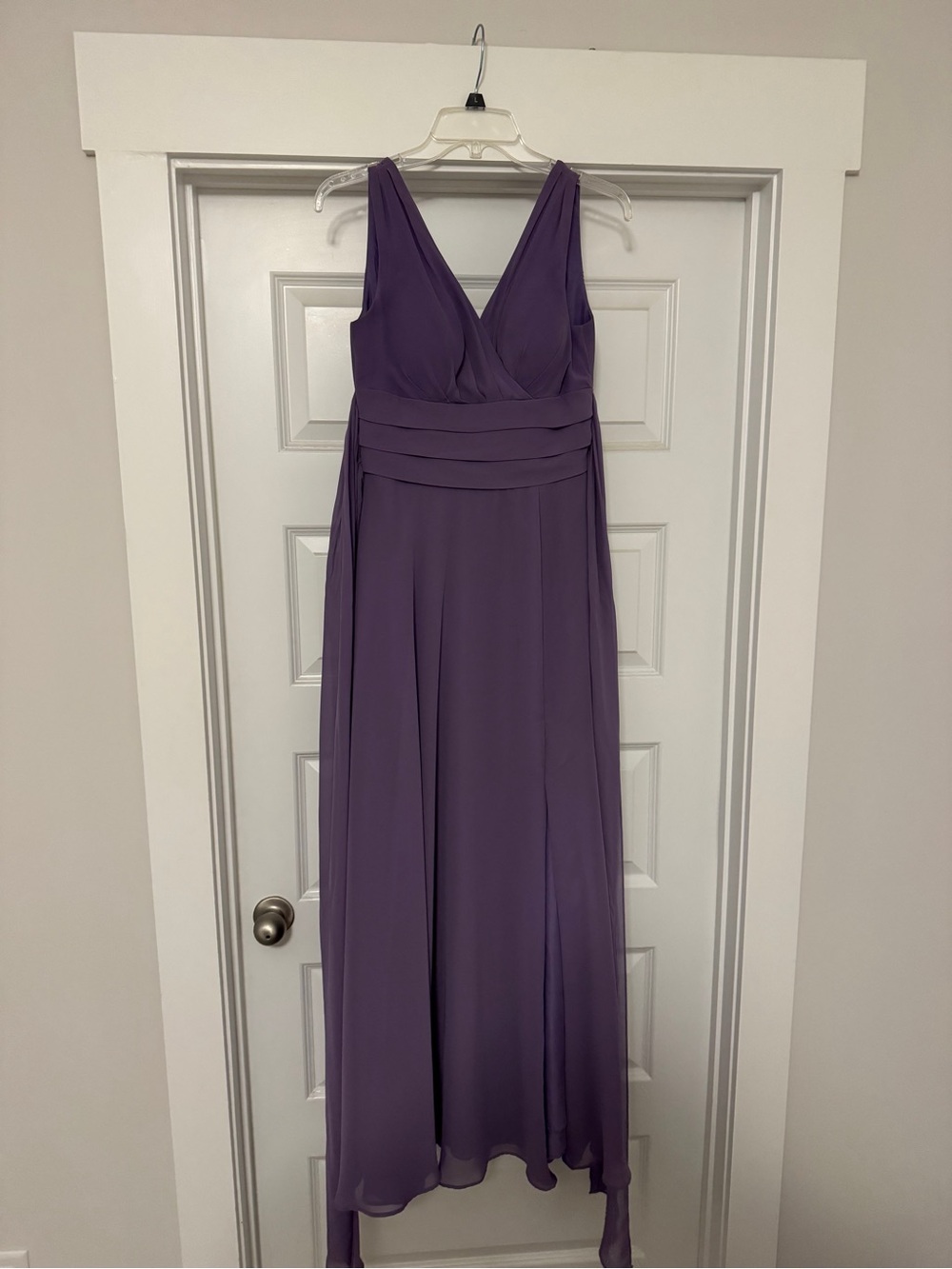 Azazie Lavender V-Neck Maxi Dress